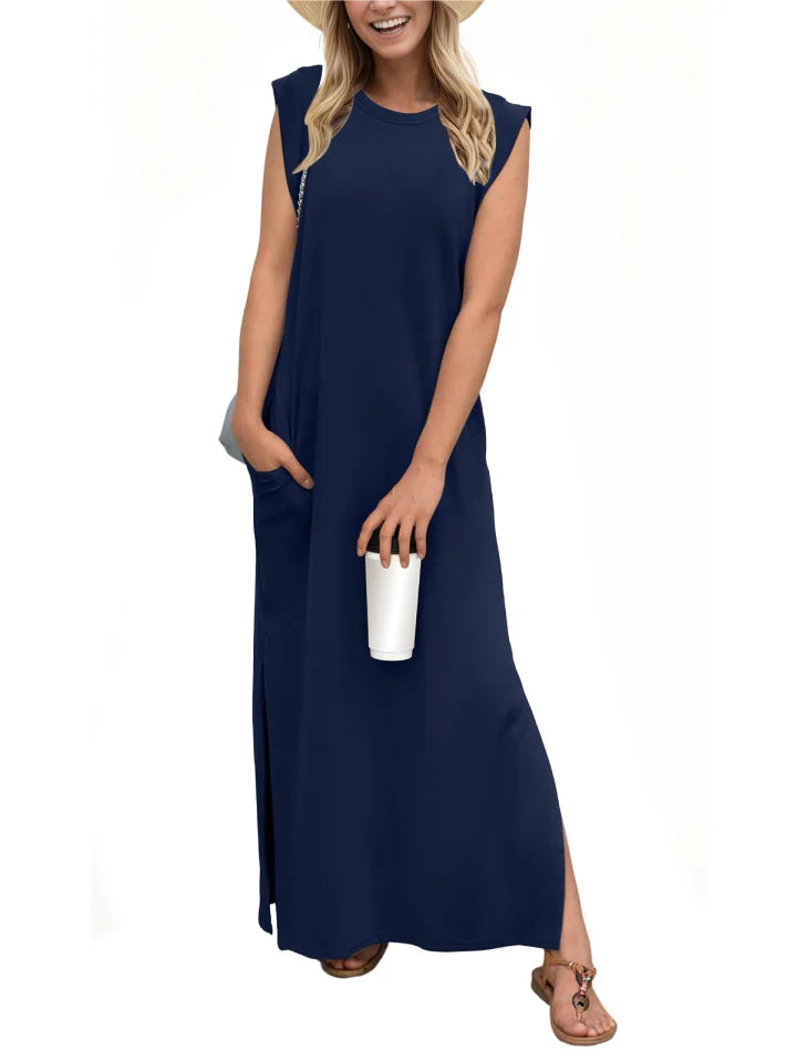 loose-fitting casual dress without folds