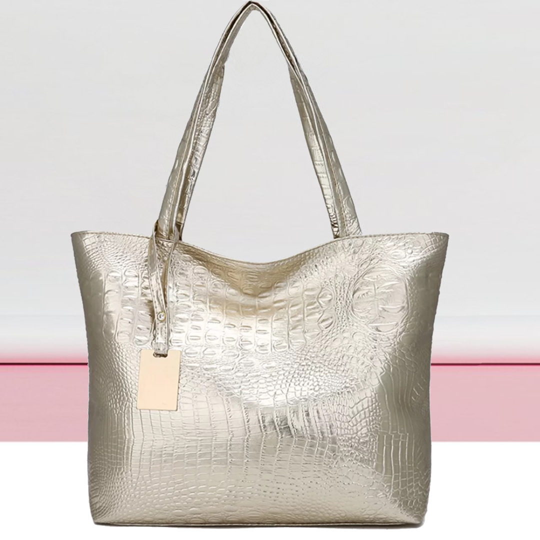 Isabella Shoulder bag | Spacious bag with crocodile print