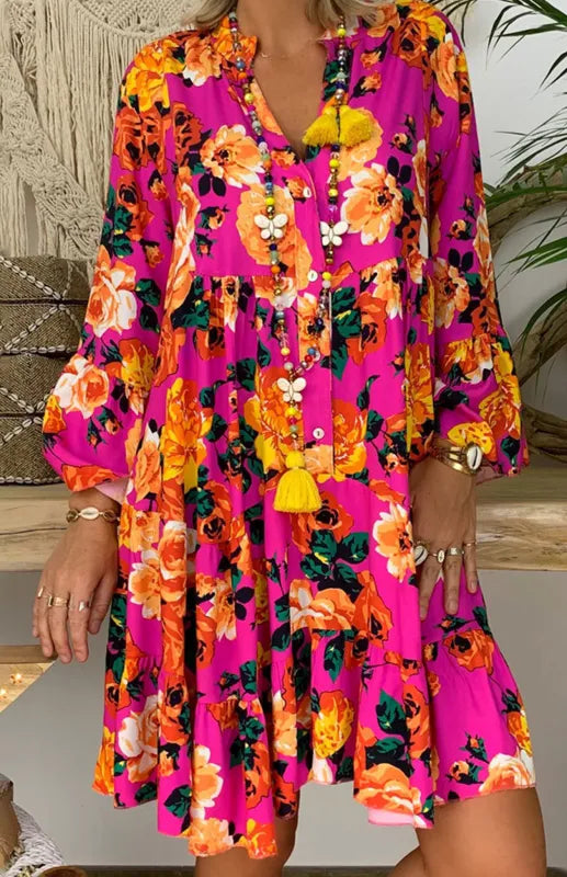 Mc | Pop dress with floral print