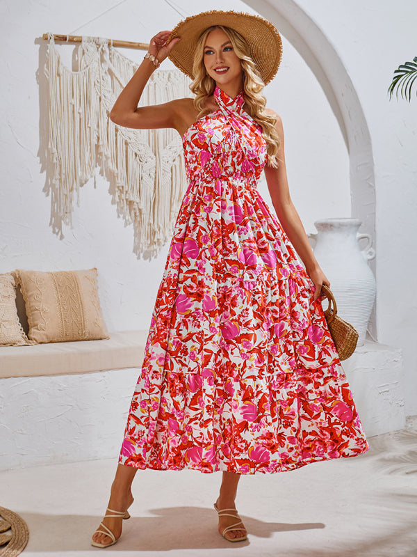LD dress with print and elegant halterneck from MW | Resort Style