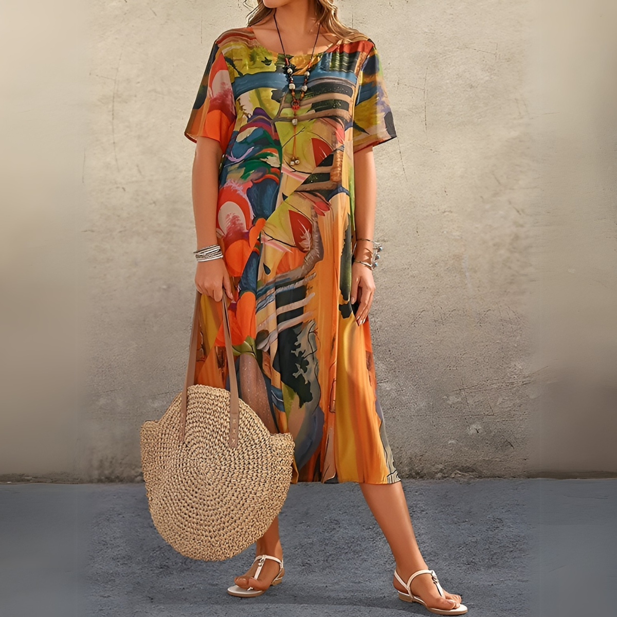 LD | Elegant, flowing floral dress