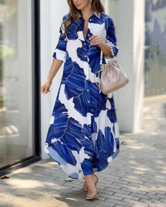 LP | Printed shirt dress