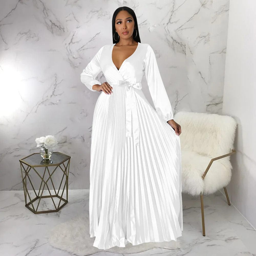 LP | One-color casual dress with long sleeves