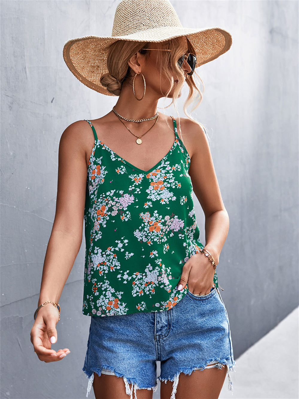 LD | Bohemian Floral V-Neck Shirt