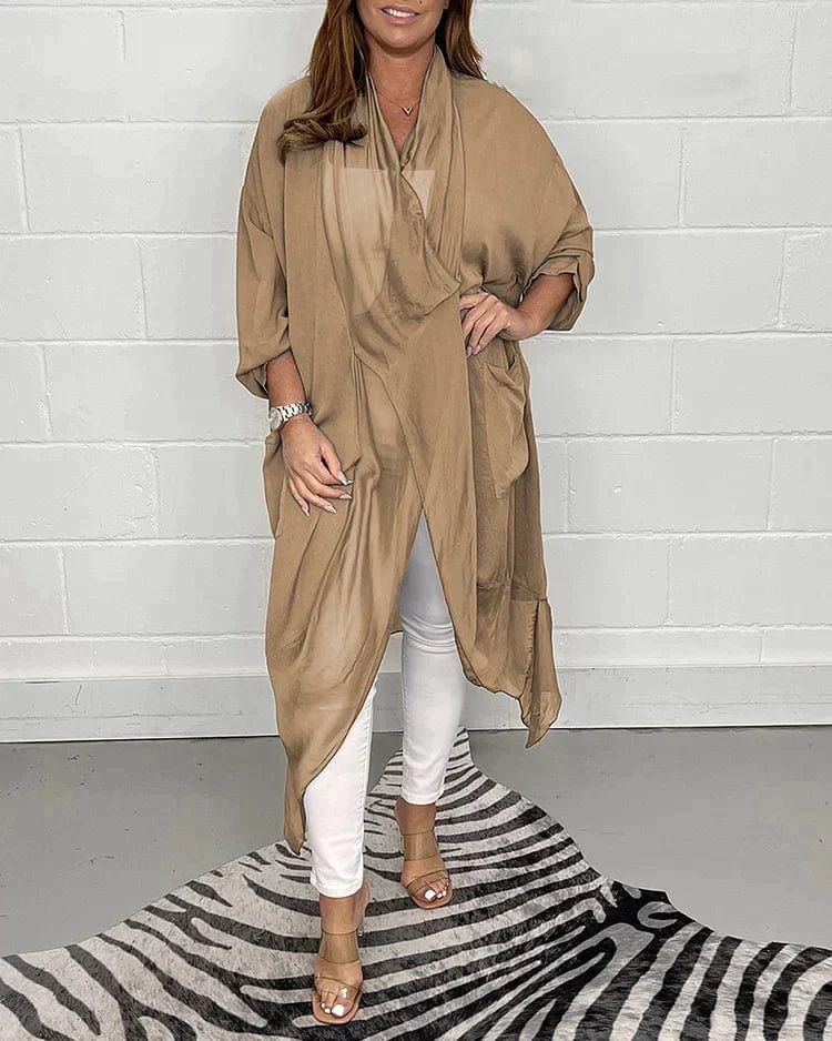 LP | Comér - Wide silk v-neck top