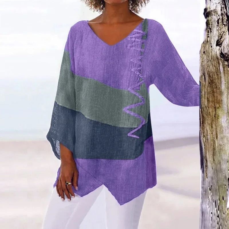 LP | Elegant summer shirt-tricolor