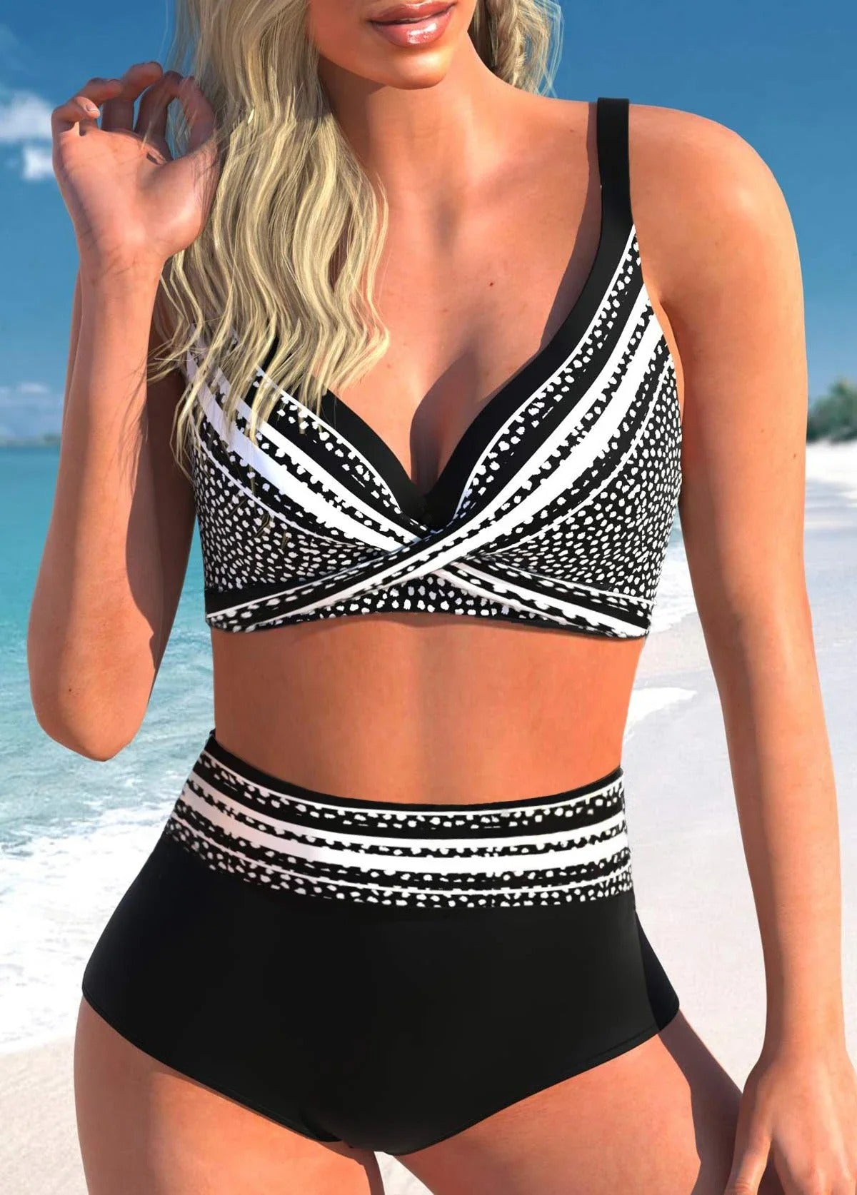 LP | Polka Dot and Striped Bikini