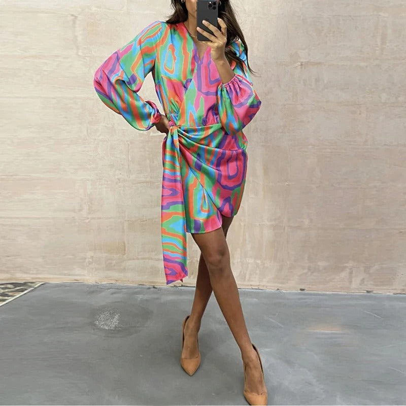 Mc | Fashionable printed elegant dress