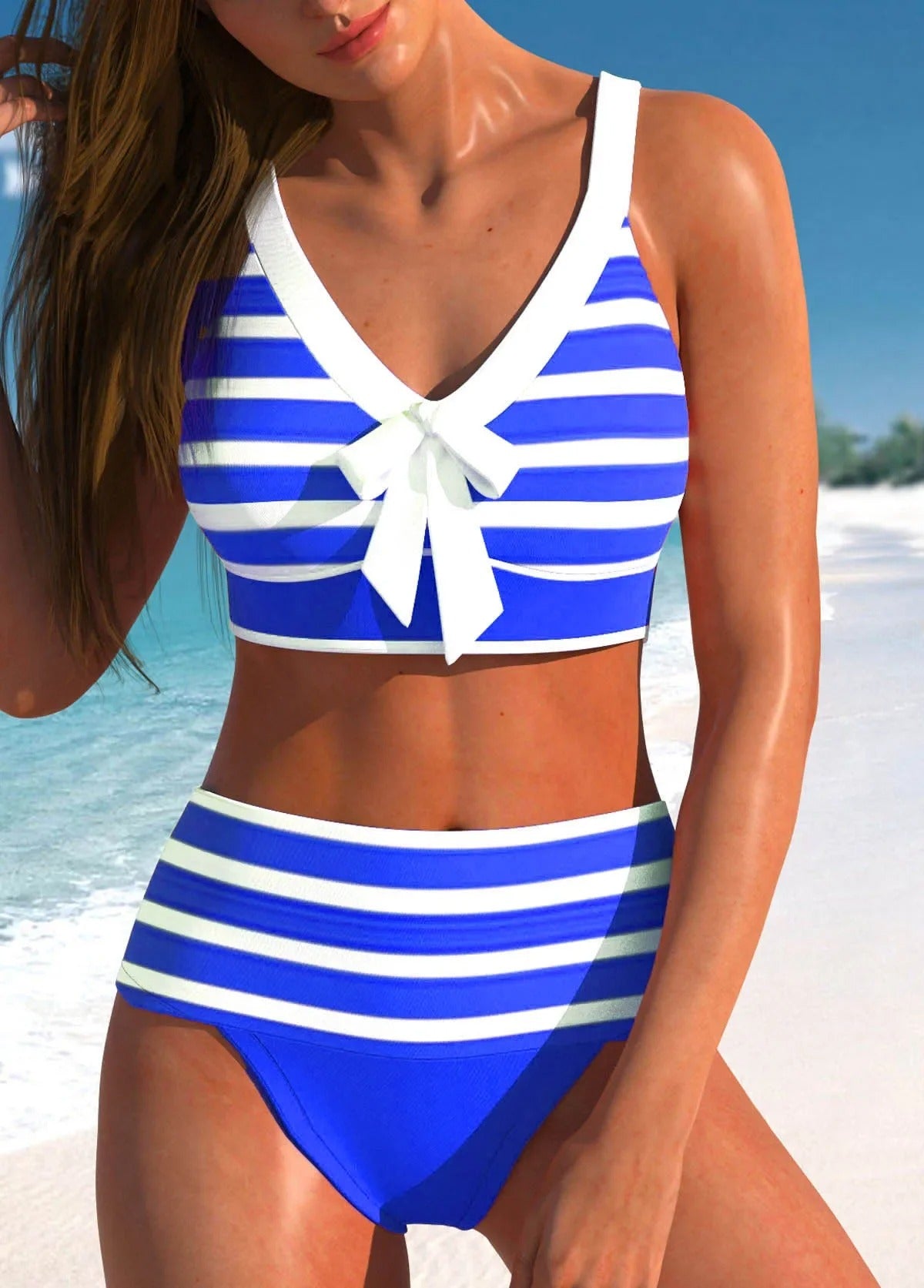 Elegant colorful summer bikini