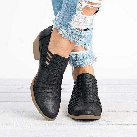 Low-heeled shoes Thick-heeled slide sandals