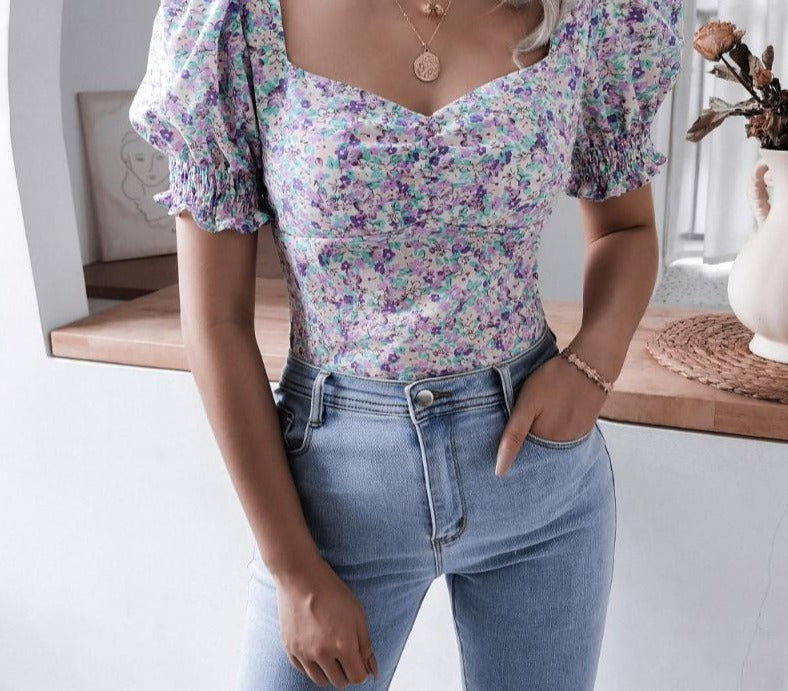 Shanaya Shirt with Puff sleeves | A cheerful summer shirt