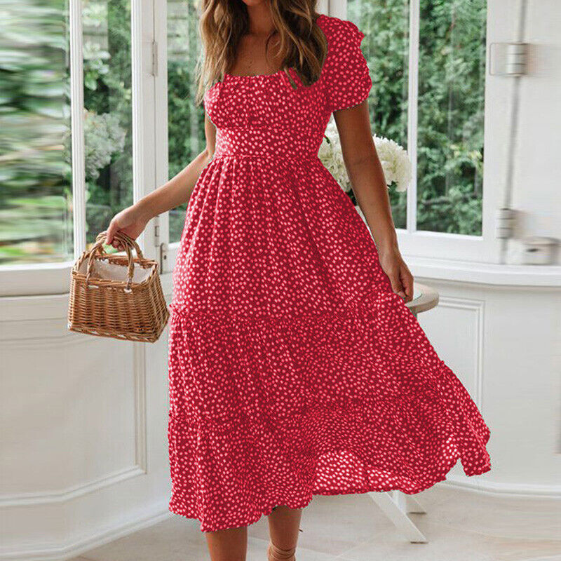 LP | Maxi casual dress with square neck