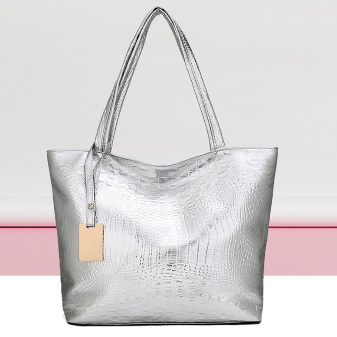 Isabella Shoulder bag | Spacious bag with crocodile print