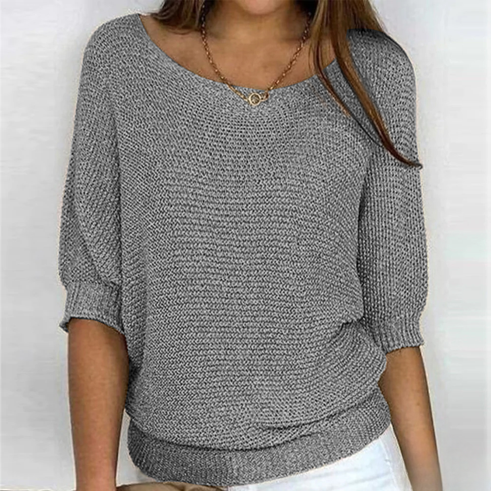 Shiny knit top for women
