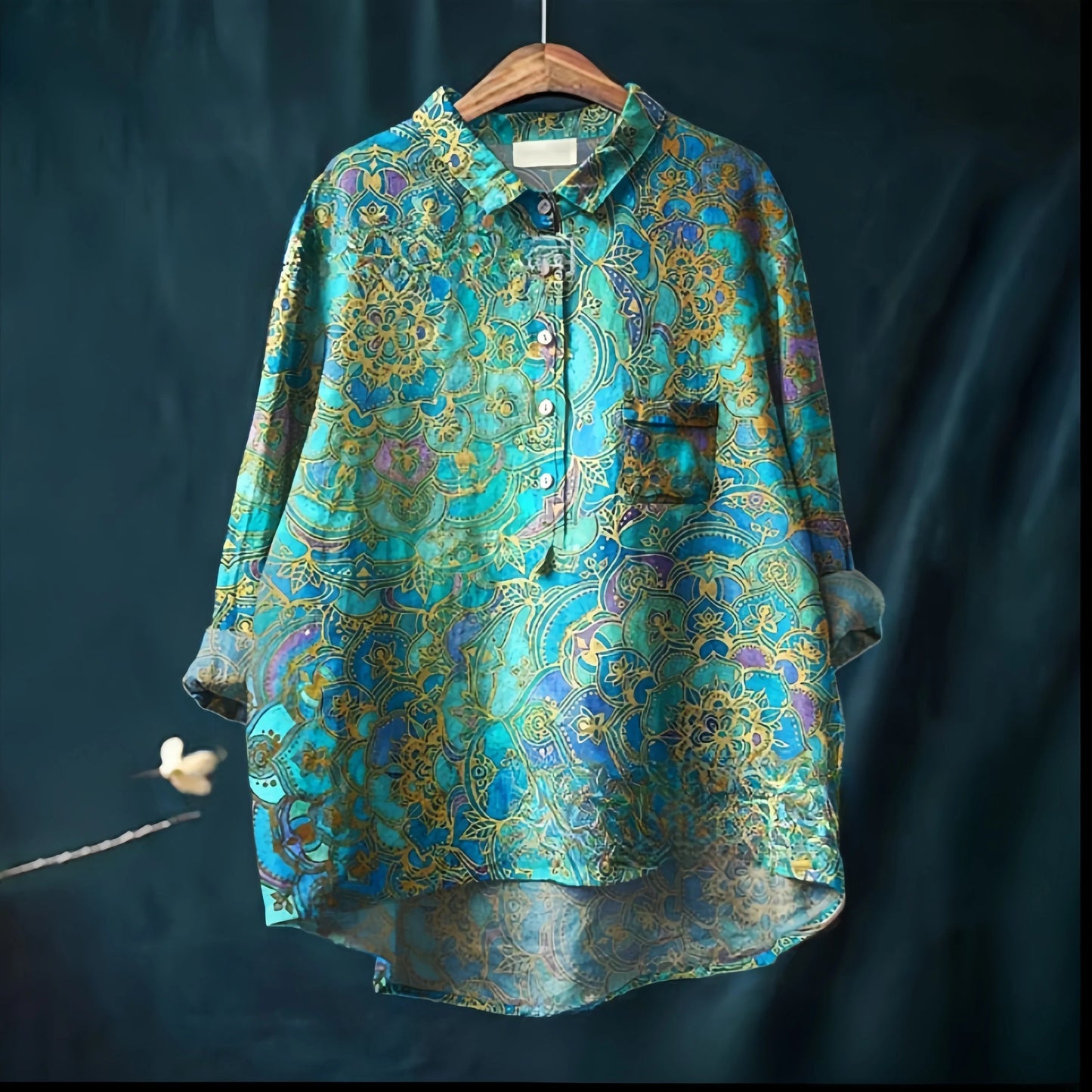 LP | Long-sleeved shirt with reversible collar and pockets
