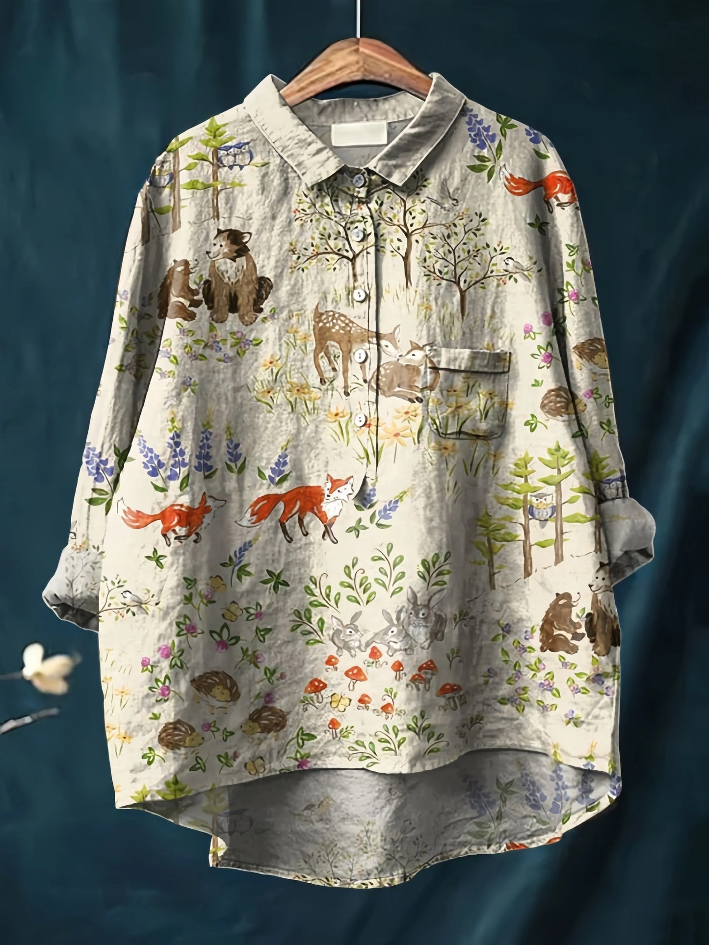 LP | Long-sleeved shirt with reversible collar and pockets