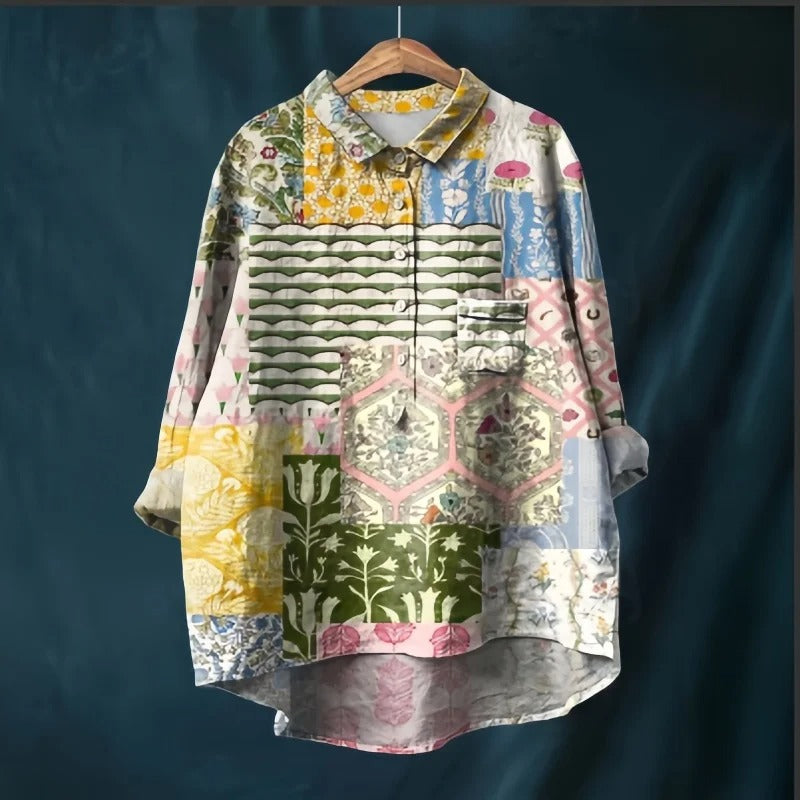 LP | Long-sleeved shirt with reversible collar and pockets
