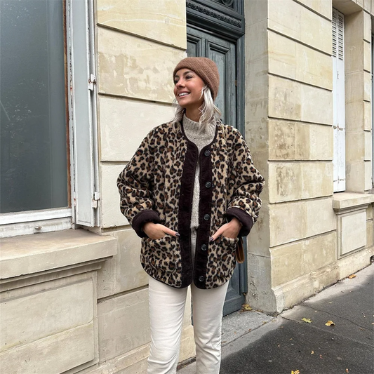 Leona | Chic and Comfortable Women's Leopard Print Jacket