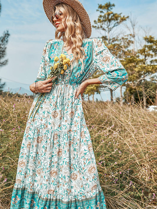LD Dress MW | Green Print