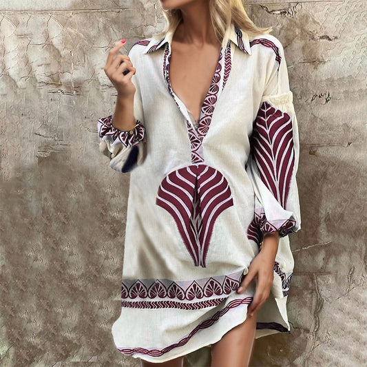 Mc | Cotton and linen T-shirt dress