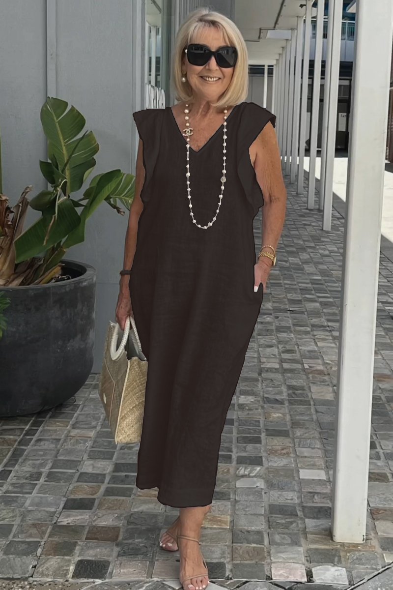 casual dress of cotton and linen