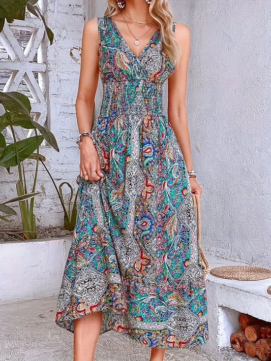 LP | Sleeveless elegant dress with V-neckline