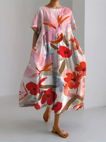 LP | Women's fitted dress with floral print