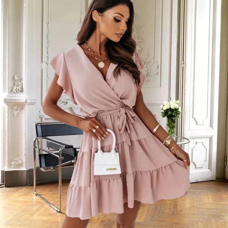 Mc | A-line dress with short sleeves