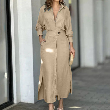 LP | Rive shirt dress with slits and buttons