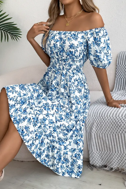 LP | Ruffled dress with floral pattern for women