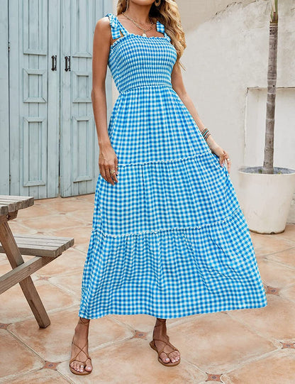 LP | Mila - Strapless women's summer long dresses with bohemian print