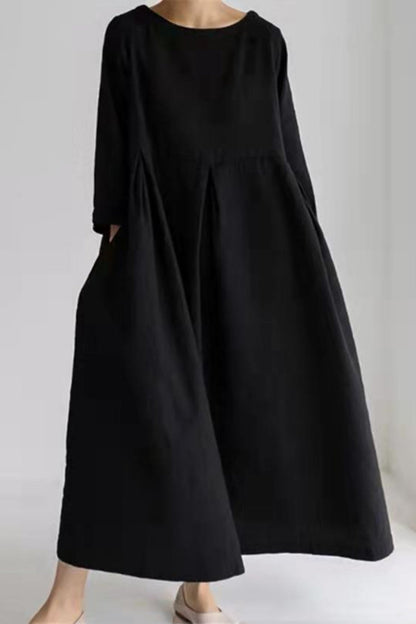 Elegant long dress in a minimalist style with maximum natural comfort