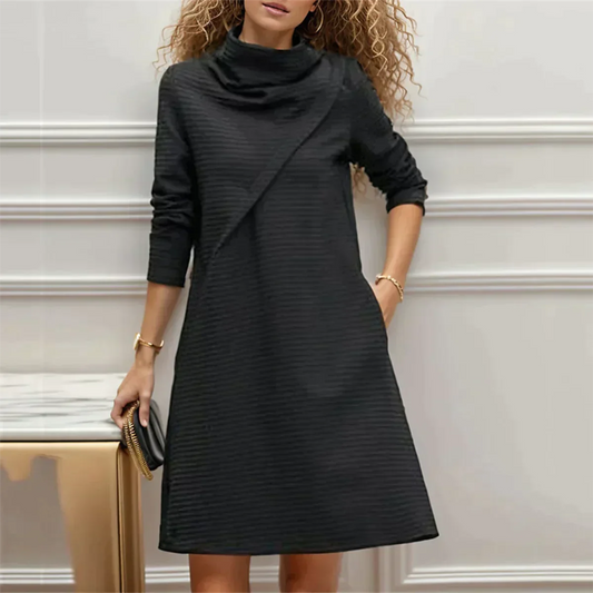 Mc | Monochromatic trendy long-sleeved mini dress