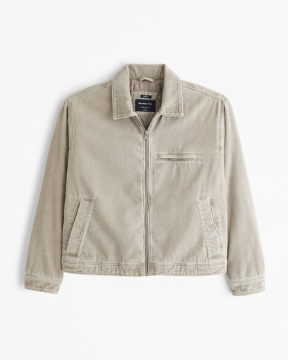 Short Work Jacket with Zipper