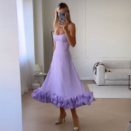 Miriam - Charming Flounced Midi Dress