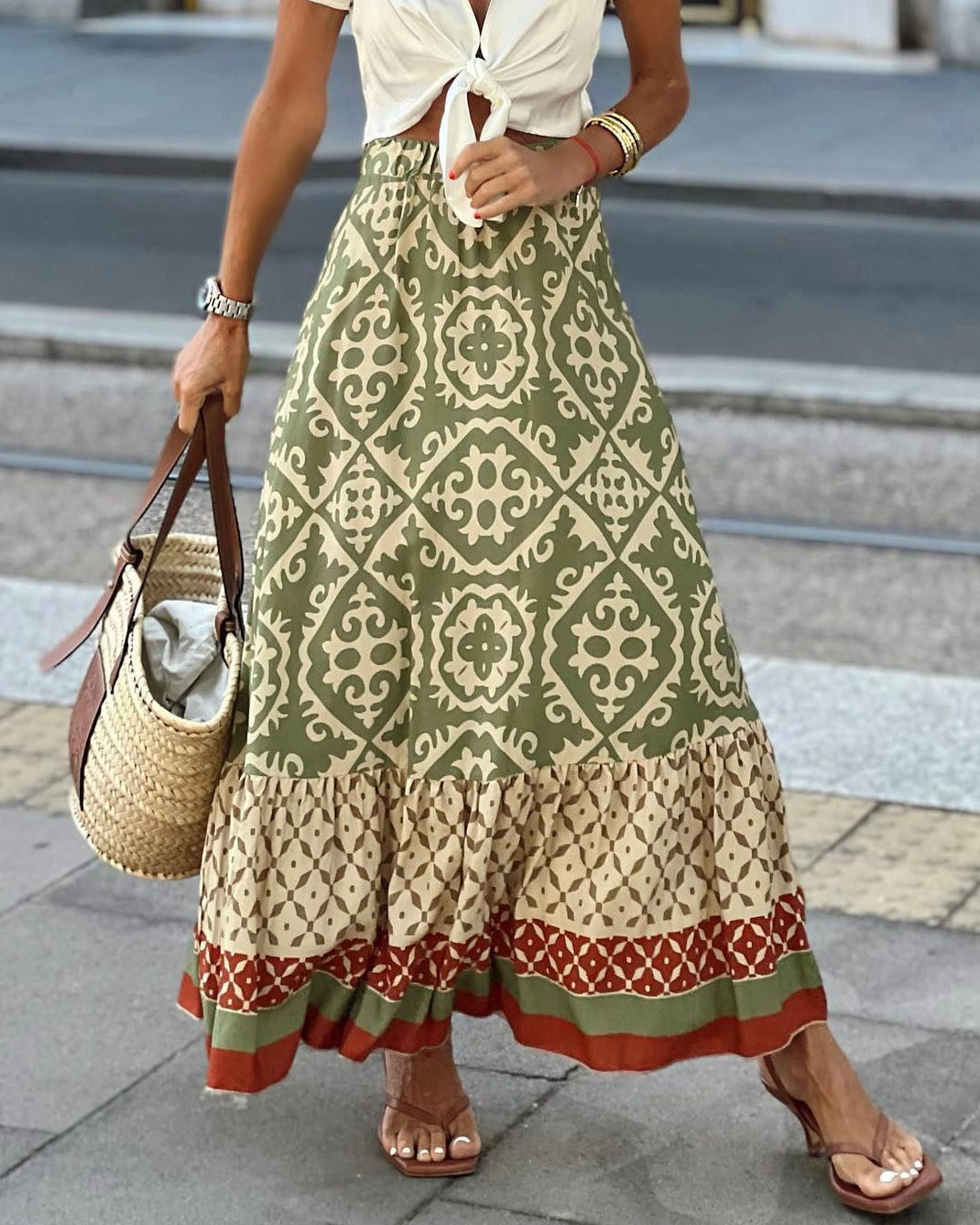 Boho maxi skirt