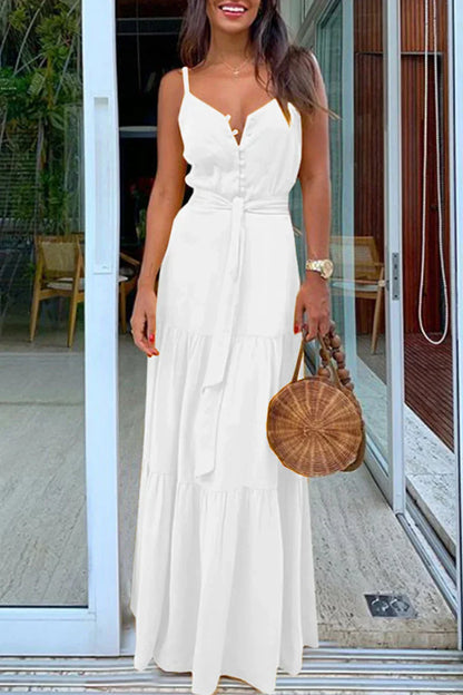 LP | Simple and fashionable strapless v-neck ruffle dresses