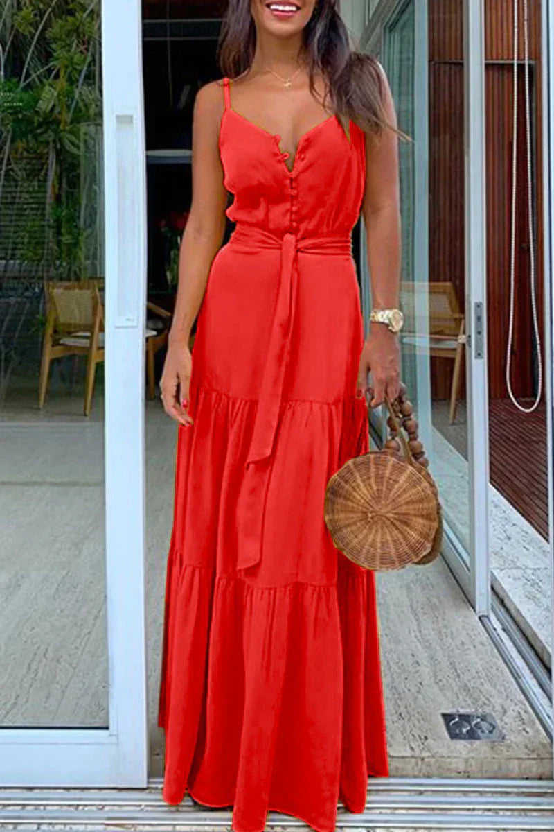 LP | Simple and fashionable strapless v-neck ruffle dresses