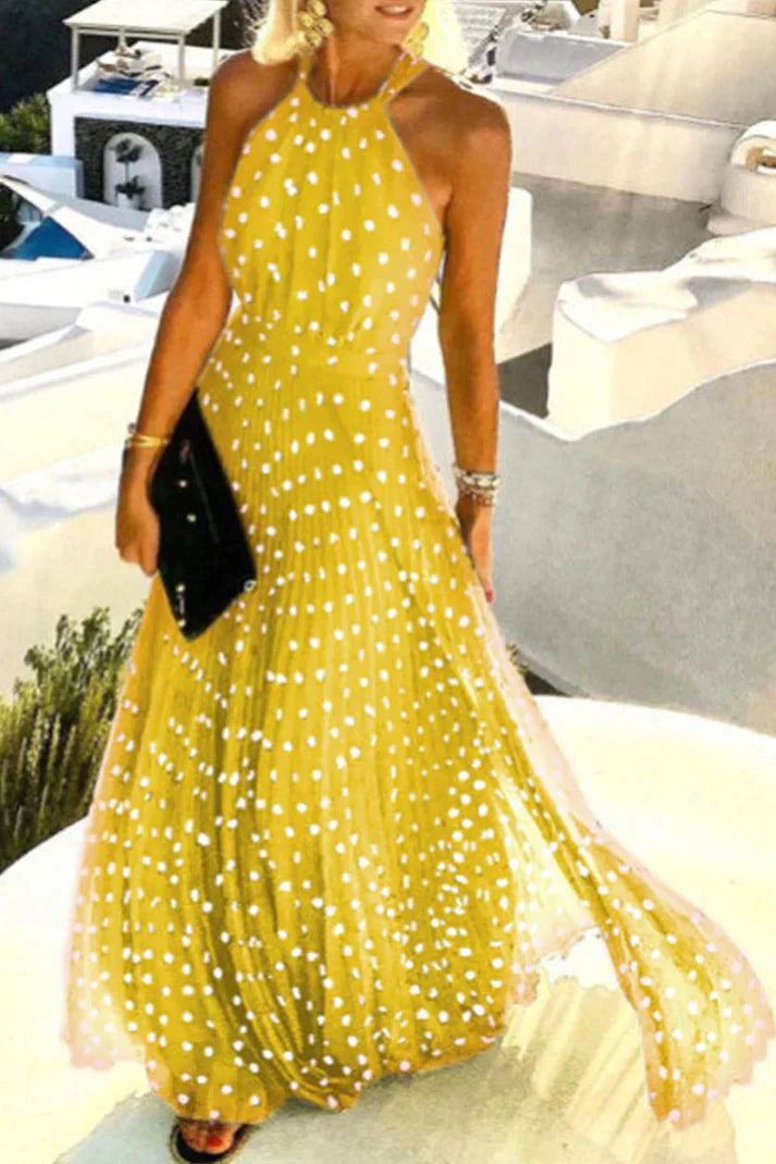 Mc | Patchwork dresses with bohemian print and high pleated neckline