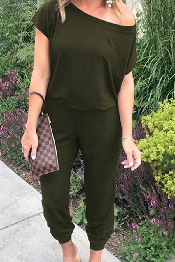 LD Solid Patchwork Basic Bias Collar Jumpsuits (6 colors)