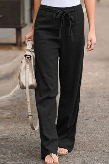 LD casual straight pants with wide-legs (6 colors)