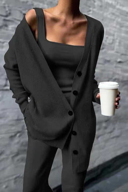 Arden | Three-Piece Women’s Set – Cardigan, Vest & Trousers