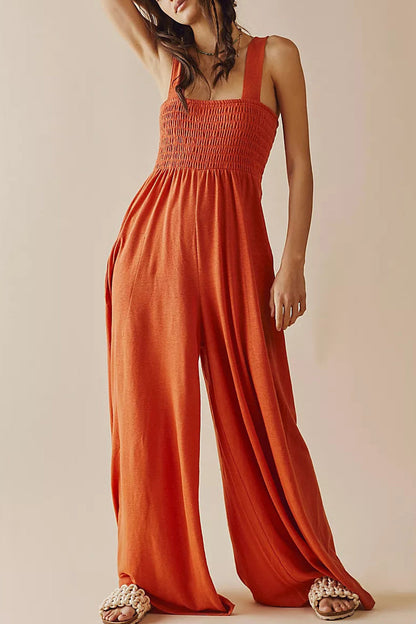 LD Simplicity Solid Bag Loose Jumpsuits