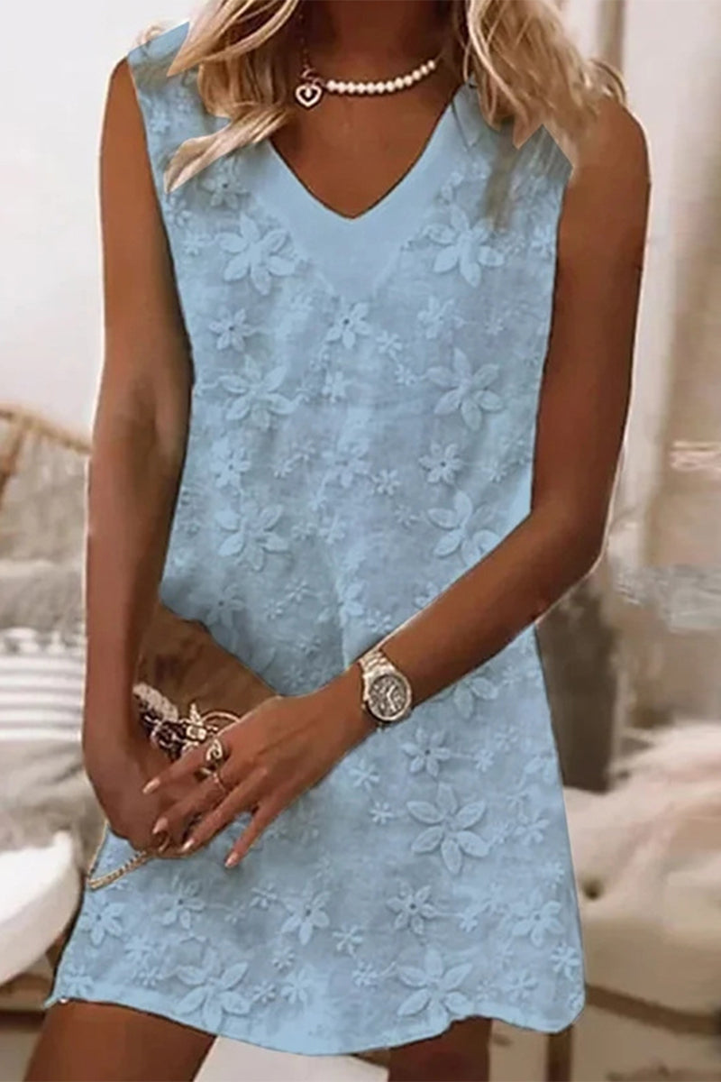 LP | One-color embroidered vest dress-casual-and-cute