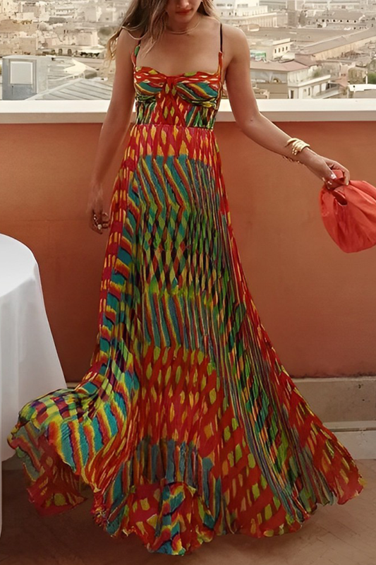 LP | Elegant bandage dresses with contrasting striped patchwork and V-neckline