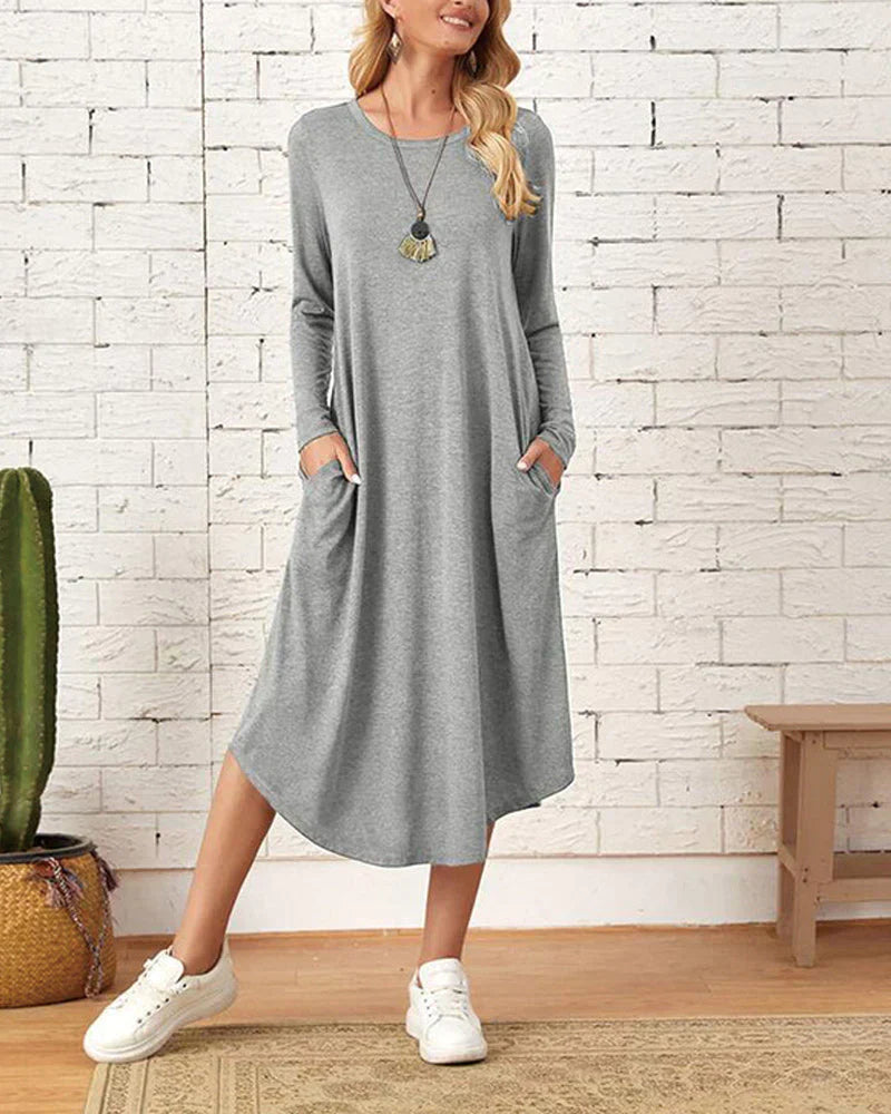 Mc | fitted dress with long sleeves