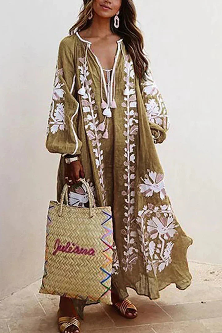 LP | Boho long dress with floral print