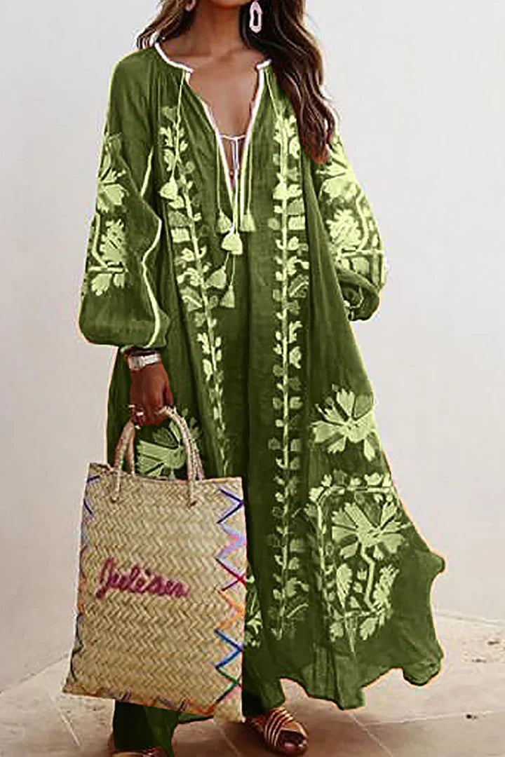 LP | Boho long dress with floral print