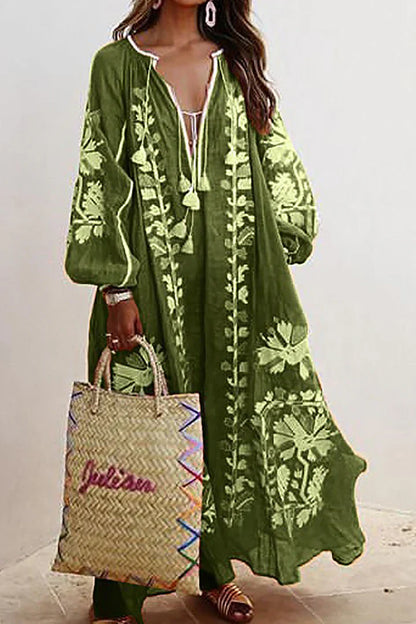 LP | Boho long dress with floral print