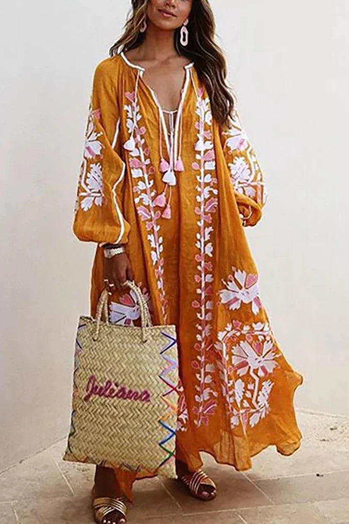 LP | Boho long dress with floral print